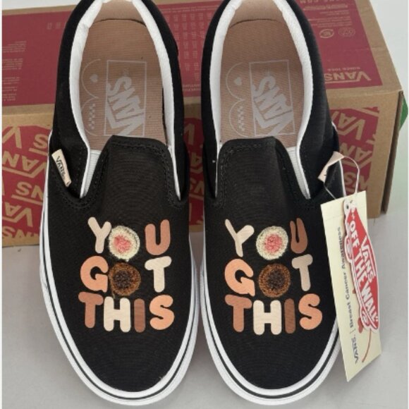 VANS Sneakers  Breast Cancer Awareness "You Got This"   Women Size 10 - Picture 1 of 1